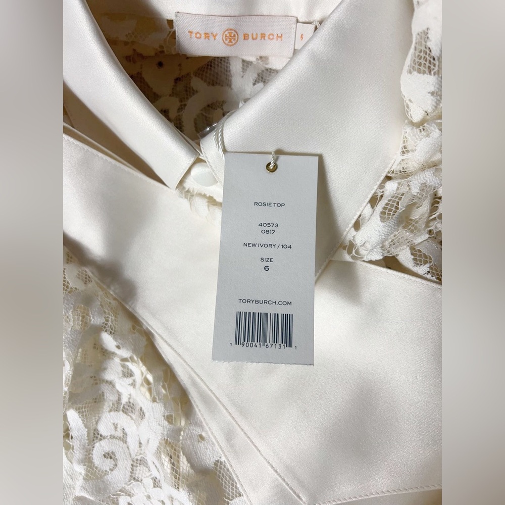 NWT $348 Tory Burch Rosie Lace Top Blouse - Picture 5 of 6